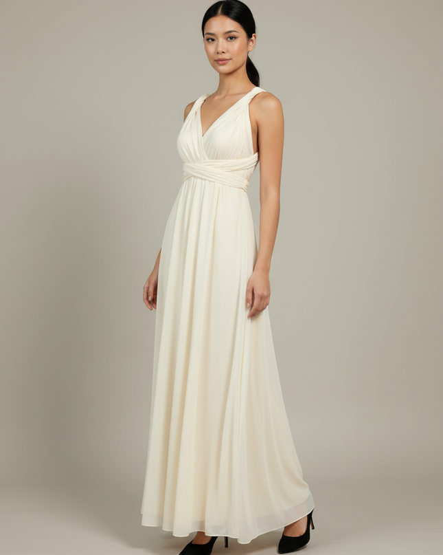 Festliche Kleider Jugendweihe Champagner - Multiway Maxi - Ansicht 1