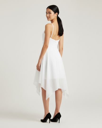 Festliche Kleider Jugendweihe Halter Weiss | Chiffon - Ansicht 2