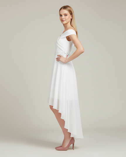 Festliche Kleider Jugendweihe Kurz - Hi-Lo Chiffon - Ansicht 3
