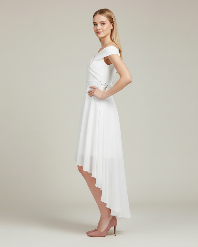 Festliche Kleider Jugendweihe Kurz - Hi-Lo Chiffon - Ansicht 3