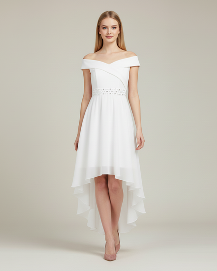 Festliche Kleider Jugendweihe Kurz - Hi-Lo Chiffon - Ansicht 5