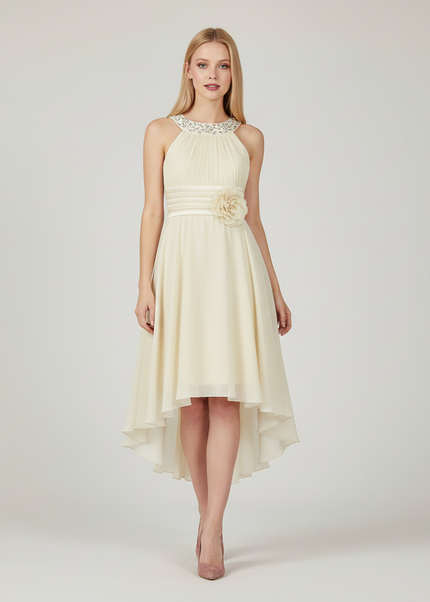 Festliches Kleid Jugendweihe Maedchen Ballkleid Champagne - Ansicht 1