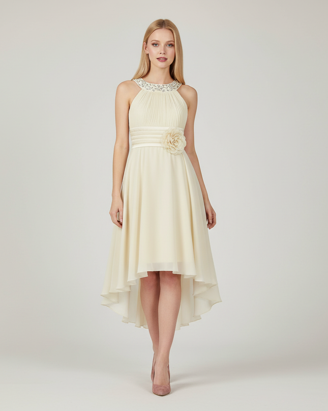 Festliches Kleid Jugendweihe Maedchen Ballkleid Champagne - Ansicht 1