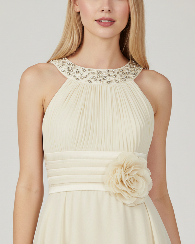 Festliches Kleid Jugendweihe Maedchen Ballkleid Champagne - Ansicht 4