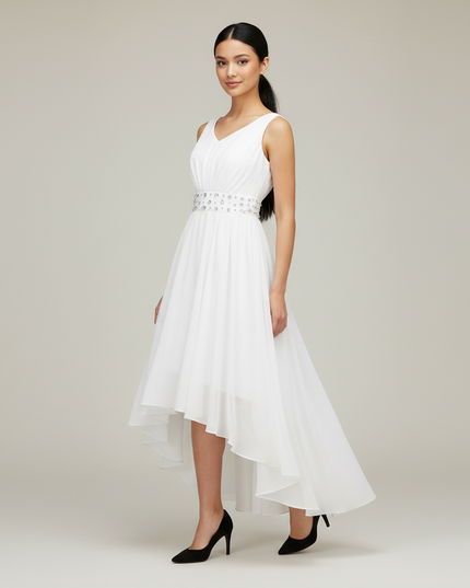 Festliches Kleid Jugendweihe Maedchen Ballkleid Weiss - Ansicht 1