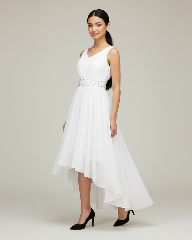 Festliches Kleid Jugendweihe Maedchen Ballkleid Weiss - Ansicht 1