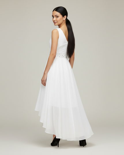 Festliches Kleid Jugendweihe Maedchen Ballkleid Weiss - Ansicht 2