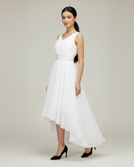 Festliches Kleid Jugendweihe Maedchen Ballkleid Weiss - Ansicht 3