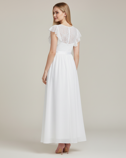 Festliche Kleider Jugendweihe Maedchen - Chiffon Spitze - Ansicht 2