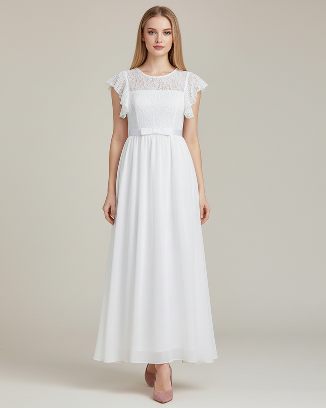 Festliche Kleider Jugendweihe Maedchen - Chiffon Spitze - Ansicht 5