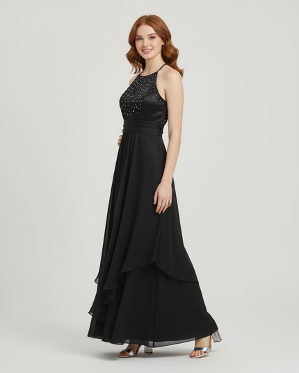 Festliche Kleider Jugendweihe Schwarz - Lang Formal - Ansicht 3