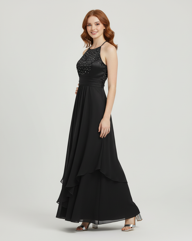 Festliche Kleider Jugendweihe Schwarz - Lang Formal - Ansicht 3