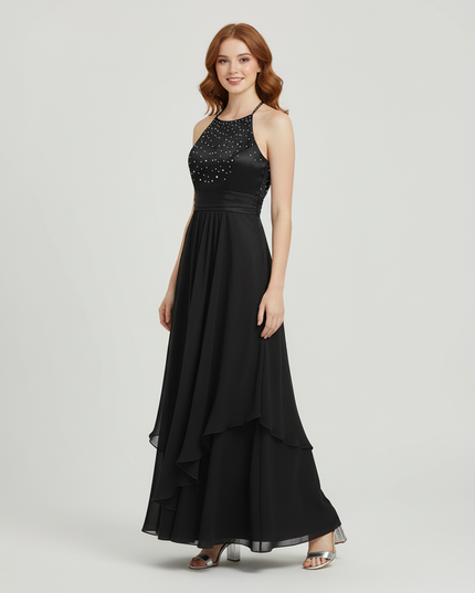 Festliche Kleider Jugendweihe Schwarz - Lang Formal - Ansicht 5