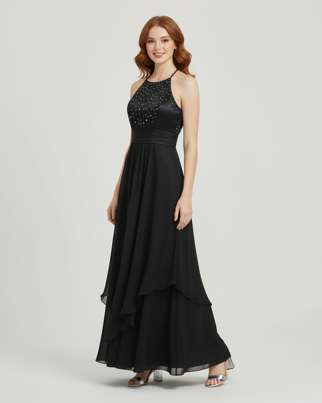 Festliche Kleider Jugendweihe Schwarz - Lang Formal - Ansicht 5
