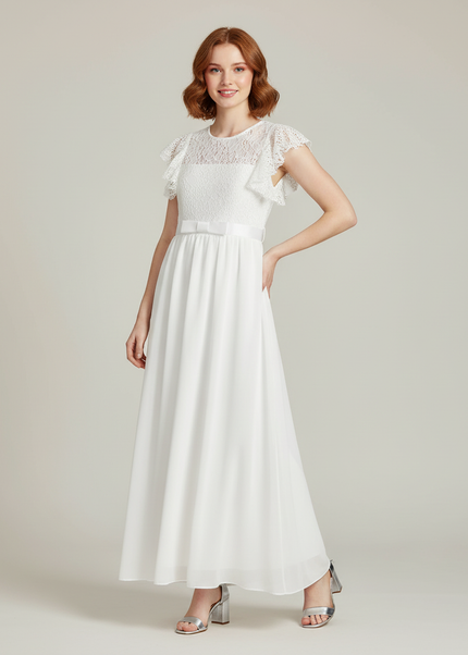 Festliche Kleider Jugendweihe Spitze - Chiffon Festkleid - Ansicht 1