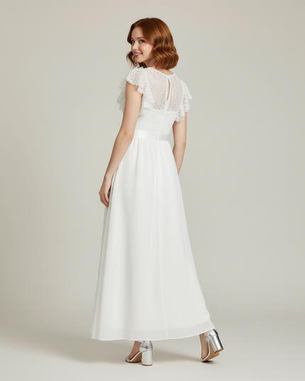 Festliche Kleider Jugendweihe Spitze - Chiffon Festkleid - Ansicht 2