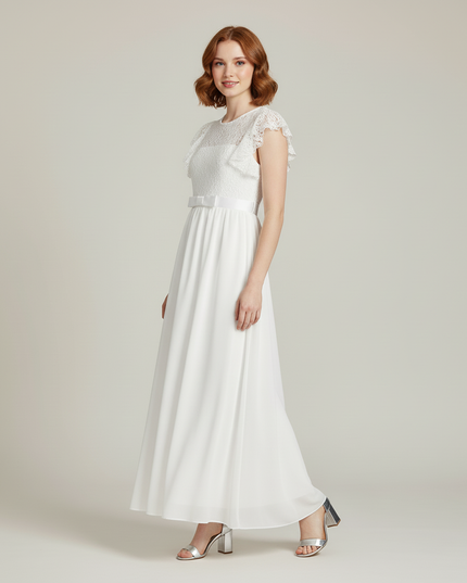 Festliche Kleider Jugendweihe Spitze - Chiffon Festkleid - Ansicht 3