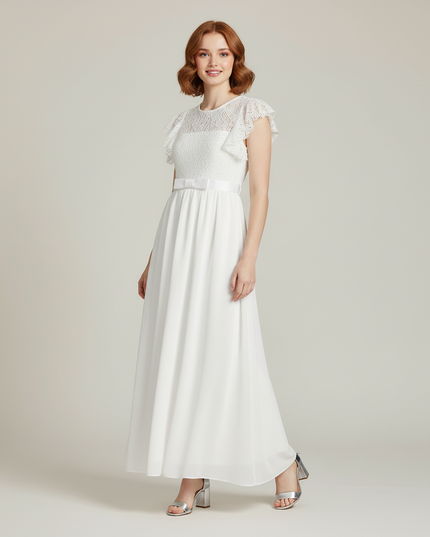 Festliche Kleider Jugendweihe Spitze - Chiffon Festkleid - Ansicht 5