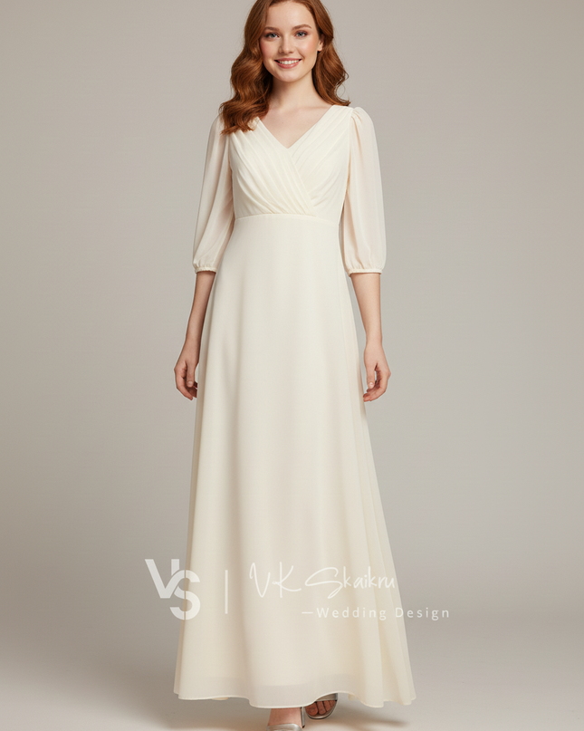 Festliche Kleider Jugendweihe Weiss Creme Gold Maedchen - Ansicht 5