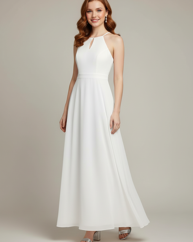 Festliche Kleider Jugendweihe Weiss Halter Teen - Ansicht 5