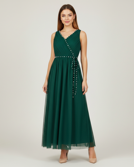 Gruenes Kleid Jugendweihe Maedchen Lang A-Linie | Mint - Ansicht 1