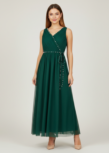 Gruenes Kleid Jugendweihe Maedchen Lang A-Linie | Mint - Ansicht 1
