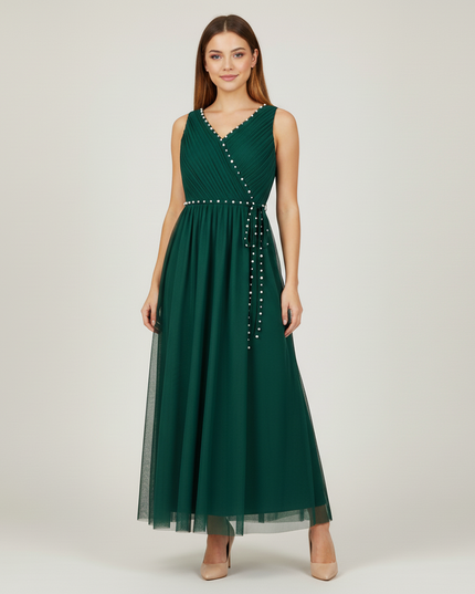 Gruenes Kleid Jugendweihe Maedchen Lang A-Linie | Mint - Ansicht 5