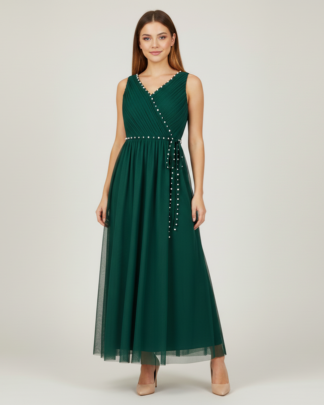 Gruenes Kleid Jugendweihe Maedchen Lang A-Linie | Mint - Ansicht 5