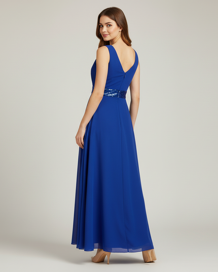 Hellblaues Jugendweihe Kleid Brautjungfer Festlich - Ansicht 2