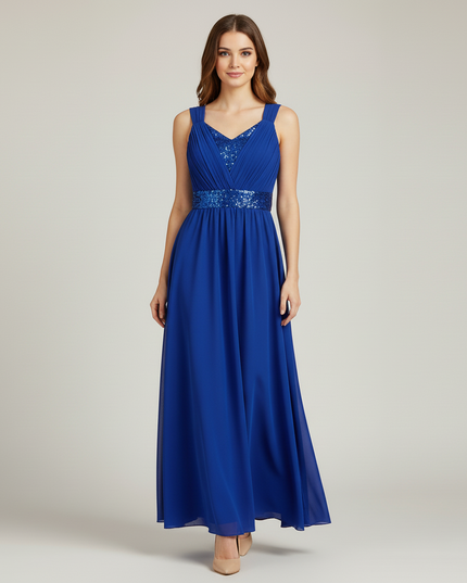 Hellblaues Jugendweihe Kleid Brautjungfer Festlich - Ansicht 5