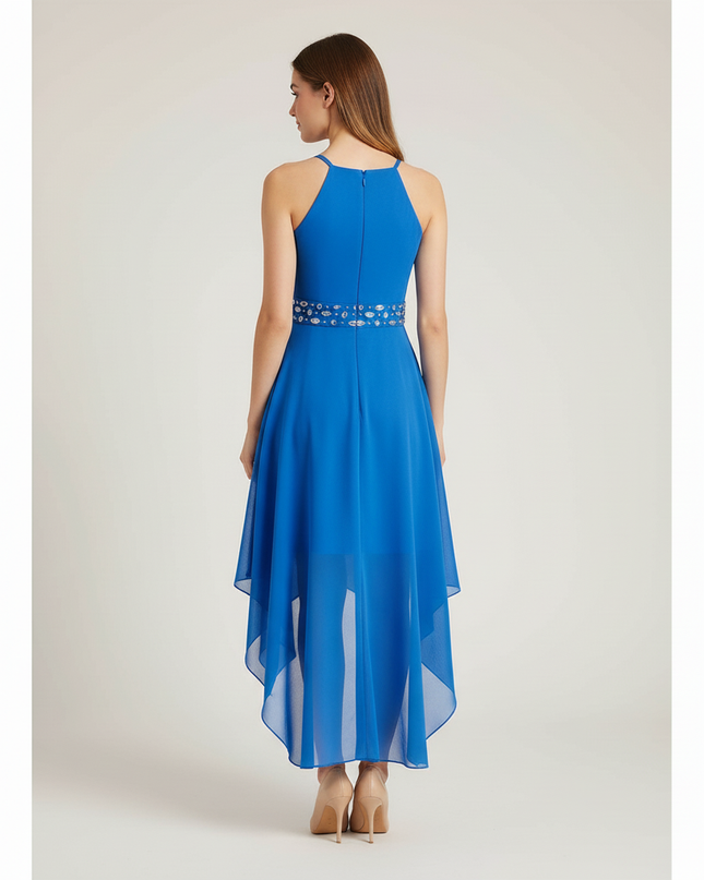 Hellblaues Jugendweihe Kleid Halter Chiffon Kinder - Ansicht 2