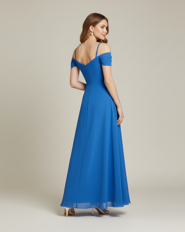 Hellblaues Jugendweihe Kleid Off Shoulder Chiffon Kinder - Ansicht 2