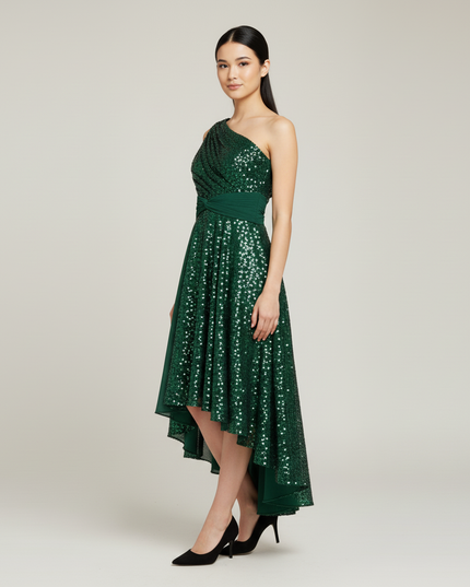 Jugendweihe Kleid Armeegruen Sequin Kinder - Ansicht 3