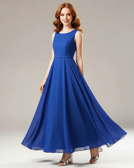 Jugendweihe Kleid Dunkelblau Glitzer Kinder | Chiffon - Ansicht 1