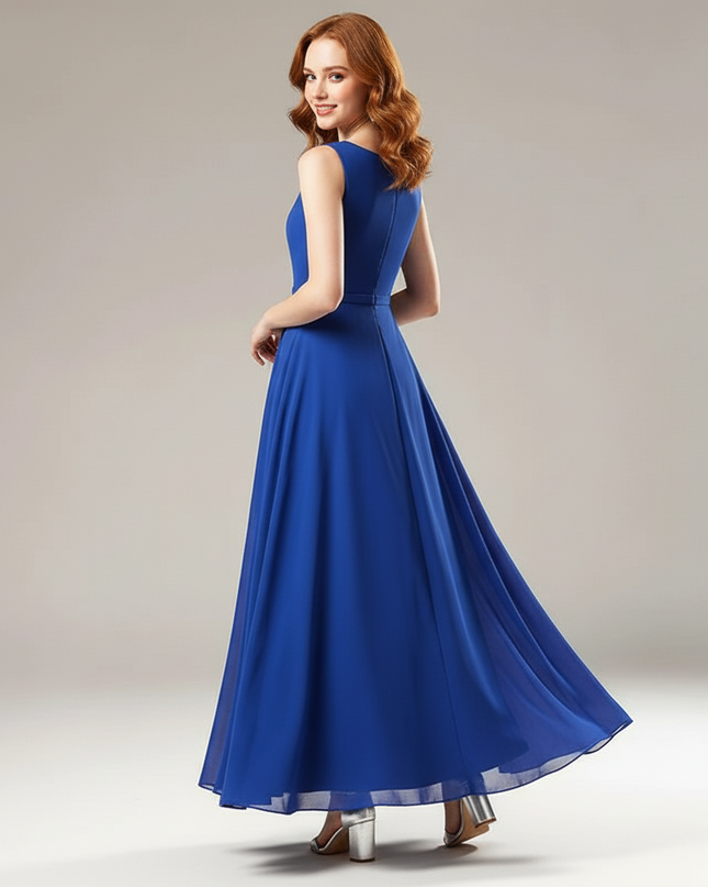 Jugendweihe Kleid Dunkelblau Glitzer Kinder | Chiffon - Ansicht 2