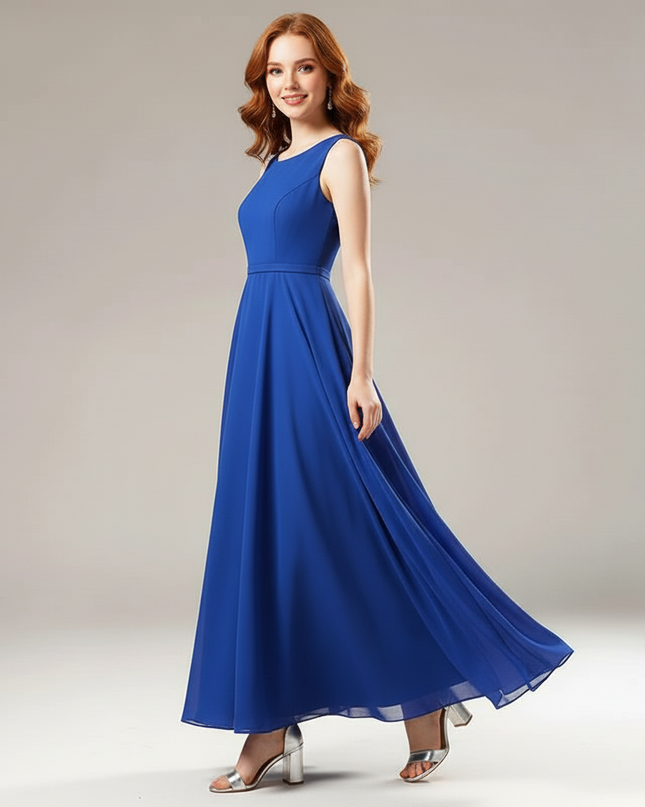 Jugendweihe Kleid Dunkelblau Glitzer Kinder | Chiffon - Ansicht 3