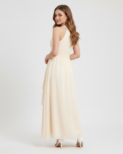 Jugendweihe Kleid Elfenbein Halter Neckholder | Festkleid - Ansicht 2