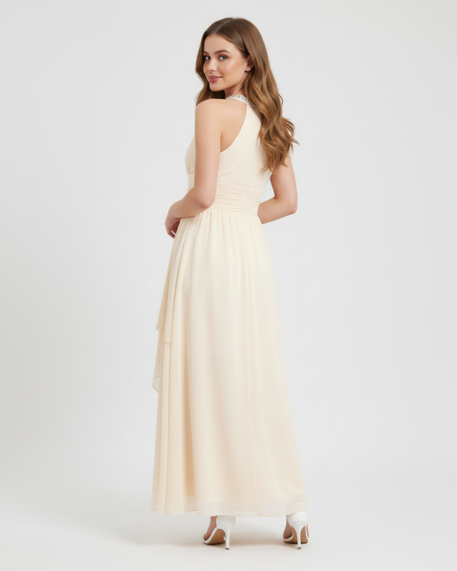 Jugendweihe Kleid Elfenbein Halter Neckholder | Festkleid - Ansicht 2