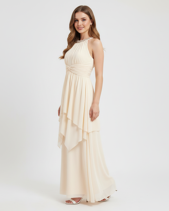 Jugendweihe Kleid Elfenbein Halter Neckholder | Festkleid - Ansicht 3
