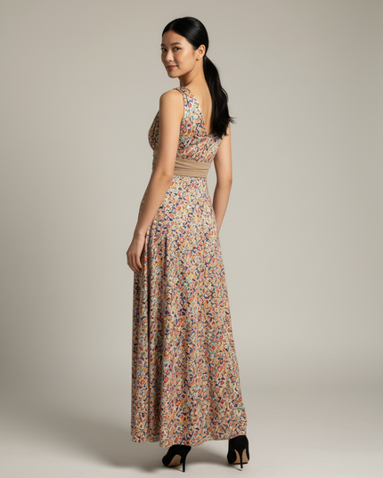 Jugendweihe Kleid Glitzer Braun | Elegantes Maxi - Ansicht 2