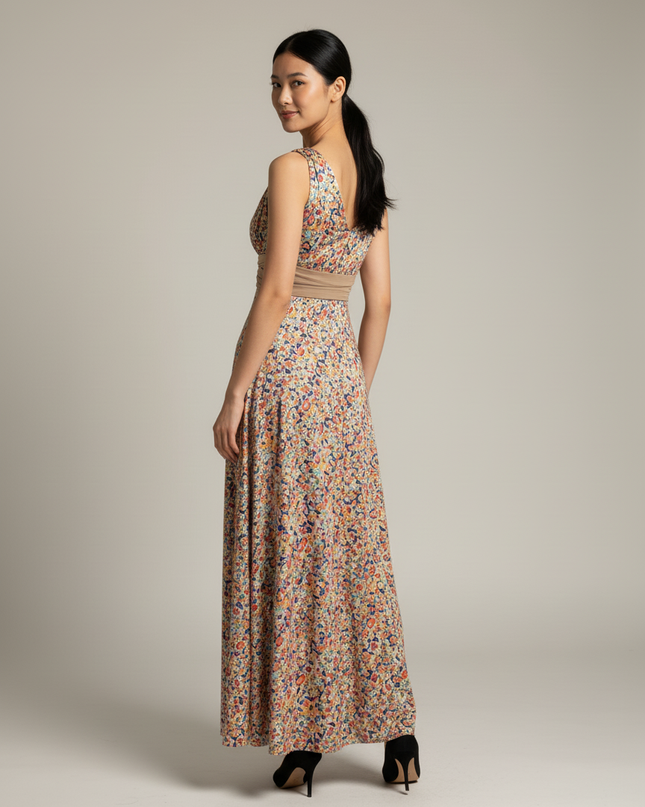 Jugendweihe Kleid Glitzer Braun | Elegantes Maxi - Ansicht 2