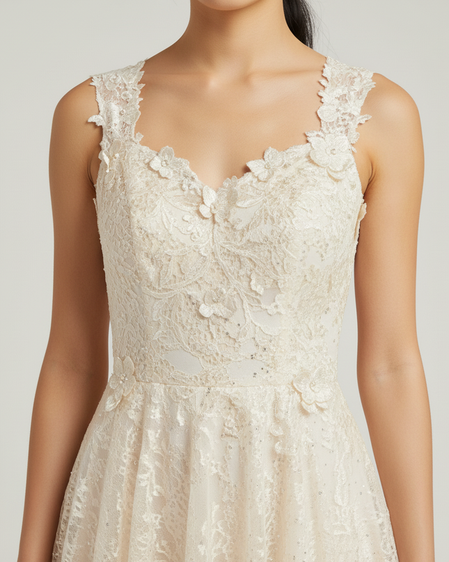 Jugendweihe Kleid Glitzer Champagner Festlich - Abendkleid - Ansicht 4