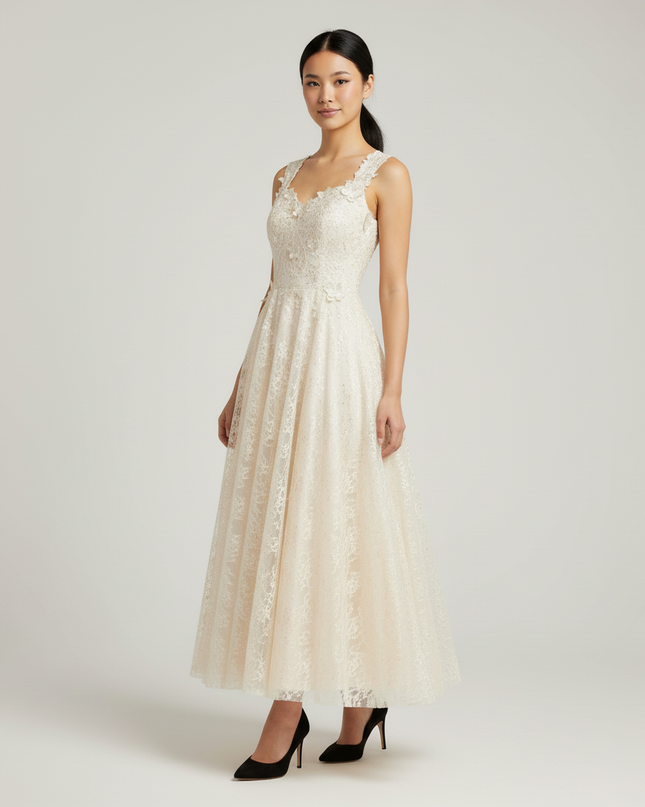 Jugendweihe Kleid Glitzer Champagner Festlich - Abendkleid - Ansicht 5