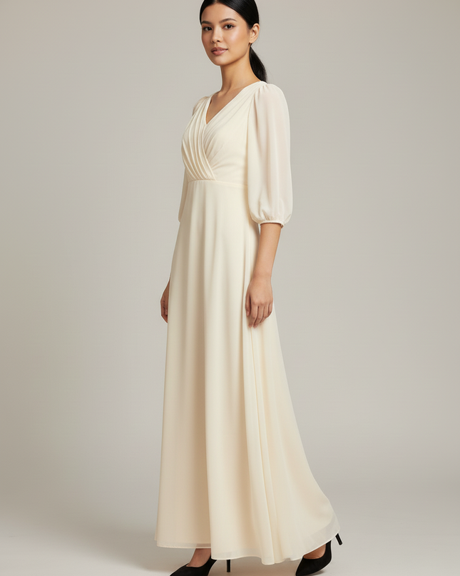 Jugendweihe Kleid Glitzer Champagner - Chiffon Kommunion - Ansicht 5