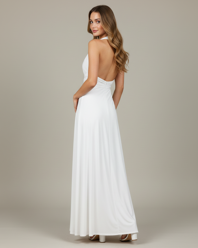 Jugendweihe Kleid Glitzer Creme | Maxi Festkleid - Ansicht 2