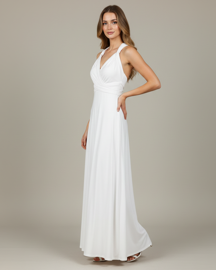 Jugendweihe Kleid Glitzer Creme | Maxi Festkleid - Ansicht 3