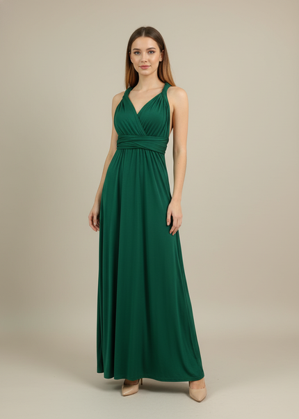 Jugendweihe Kleid Glitzer Dunkelgruen | Maxi Abendkleid - Ansicht 1
