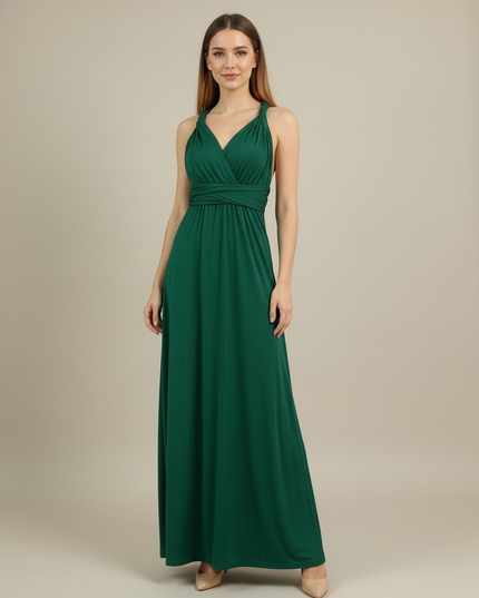 Jugendweihe Kleid Glitzer Dunkelgruen | Maxi Abendkleid - Ansicht 5