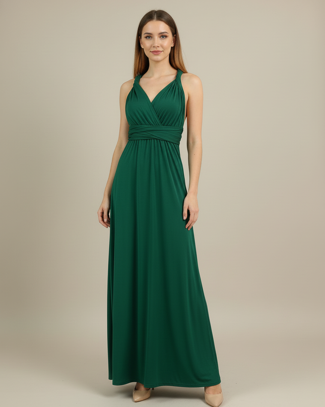Jugendweihe Kleid Glitzer Dunkelgruen | Maxi Abendkleid - Ansicht 5