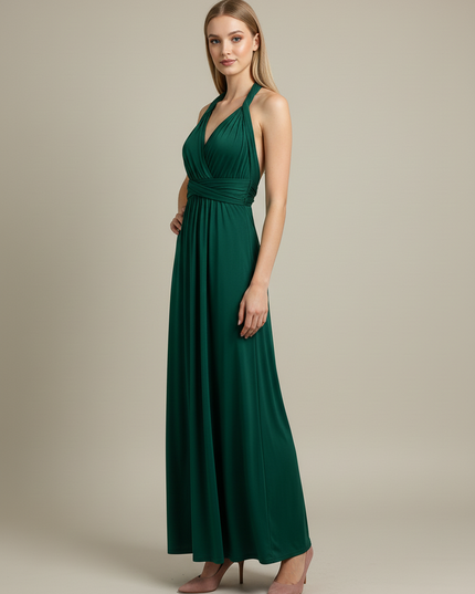 Jugendweihe Kleid Glitzer Gruen | Maxi Festkleid - Ansicht 3